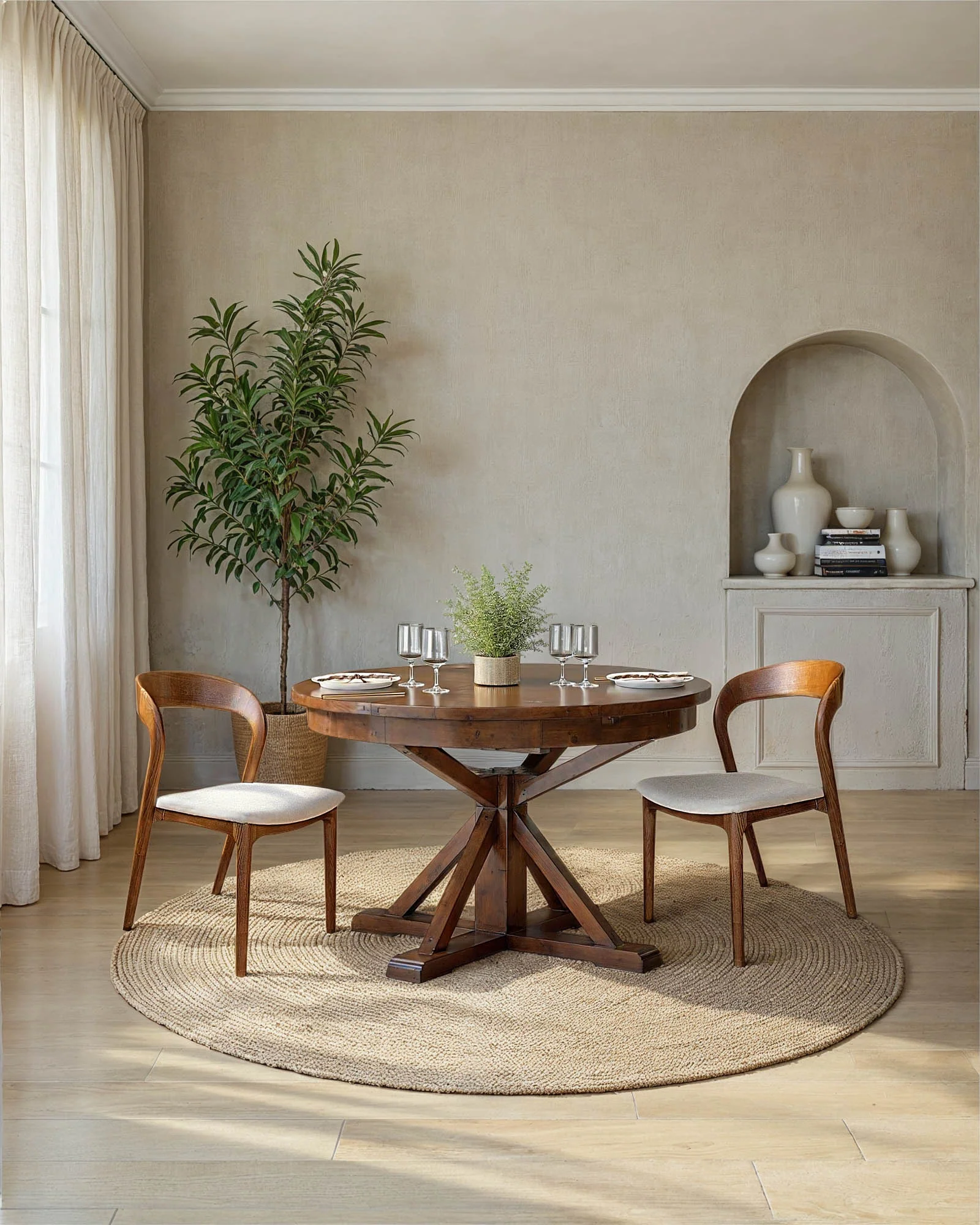 Rotondo Dining Chair - Walnut Brown - Image 14