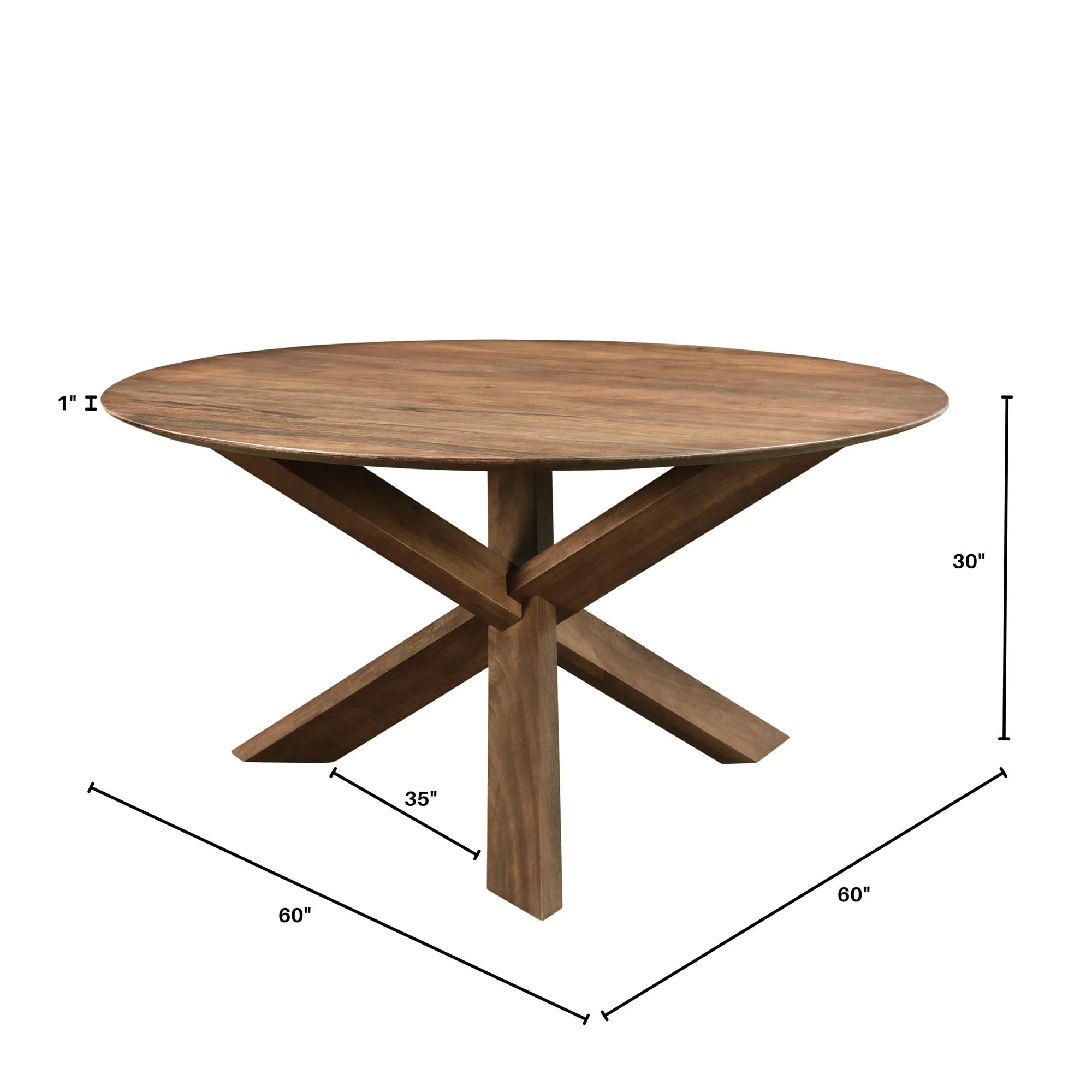Round 3-Legged Dining Table - Image 3