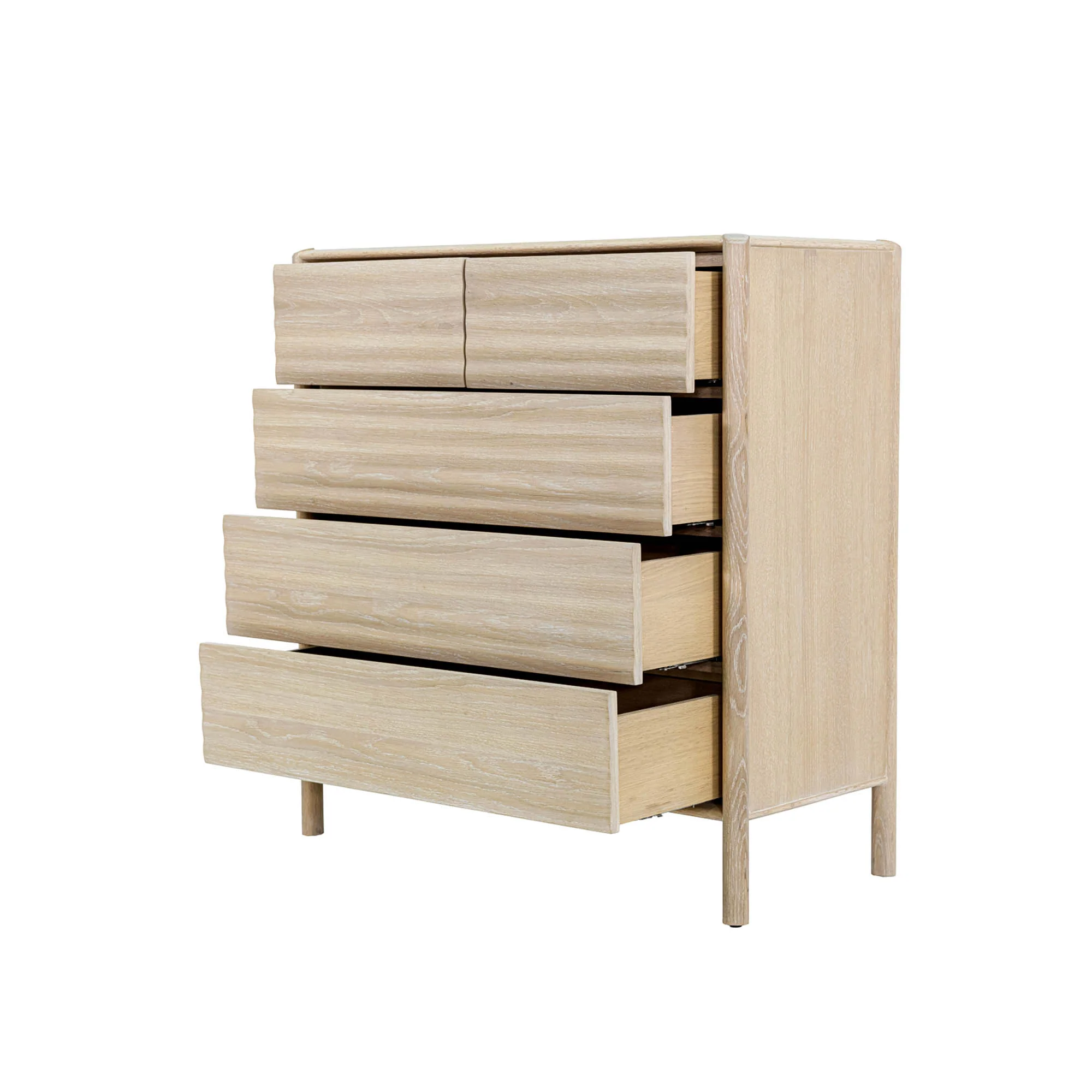 Runway 5 Drawer Chest - Light Oak - Image 5