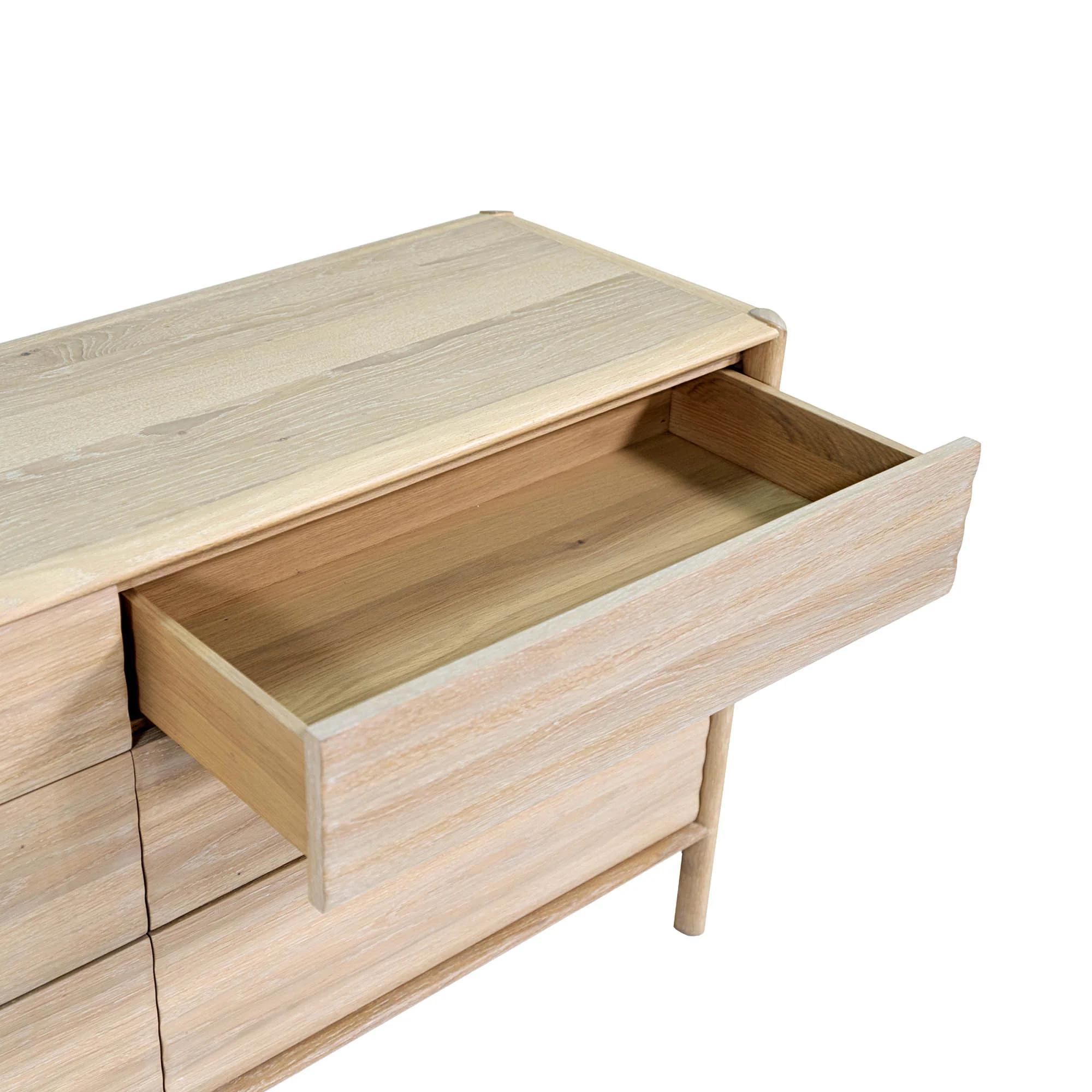 Runway 6 Drawer Dresser - Light Oak - Image 10