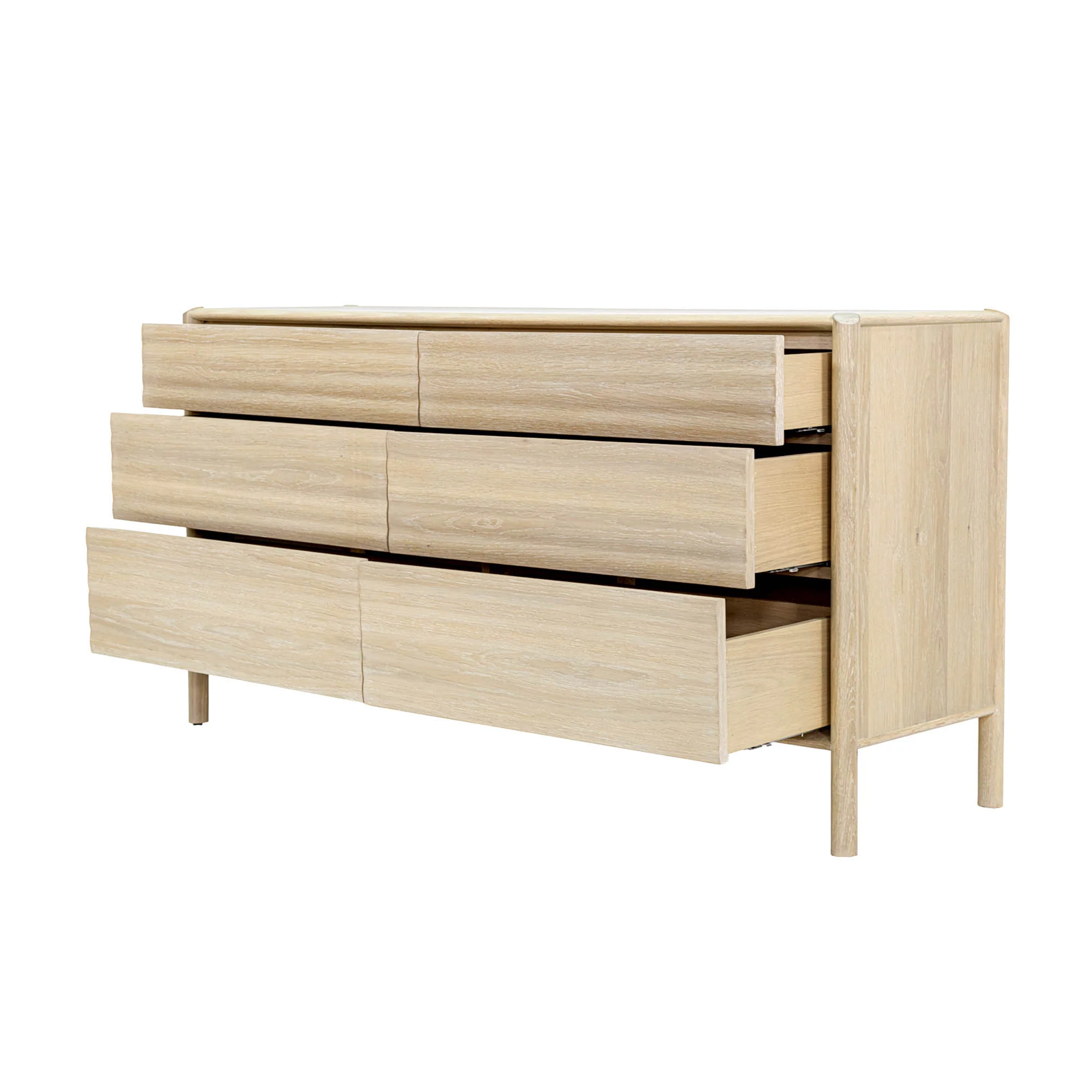 Runway 6 Drawer Dresser - Light Oak - Image 5