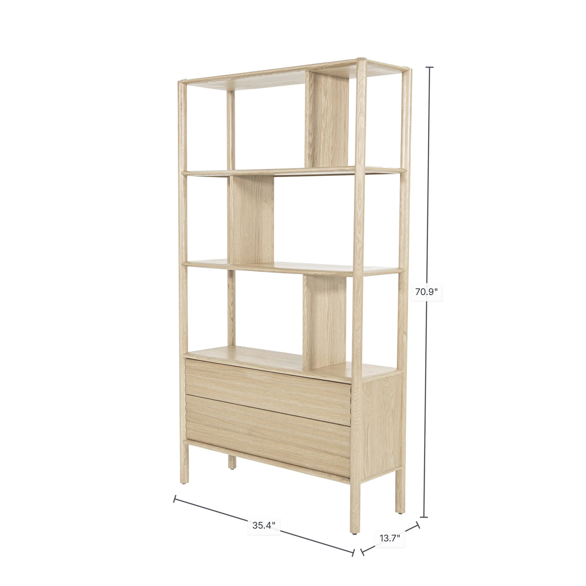 Runway Bookcase - Light Oak - Image 3