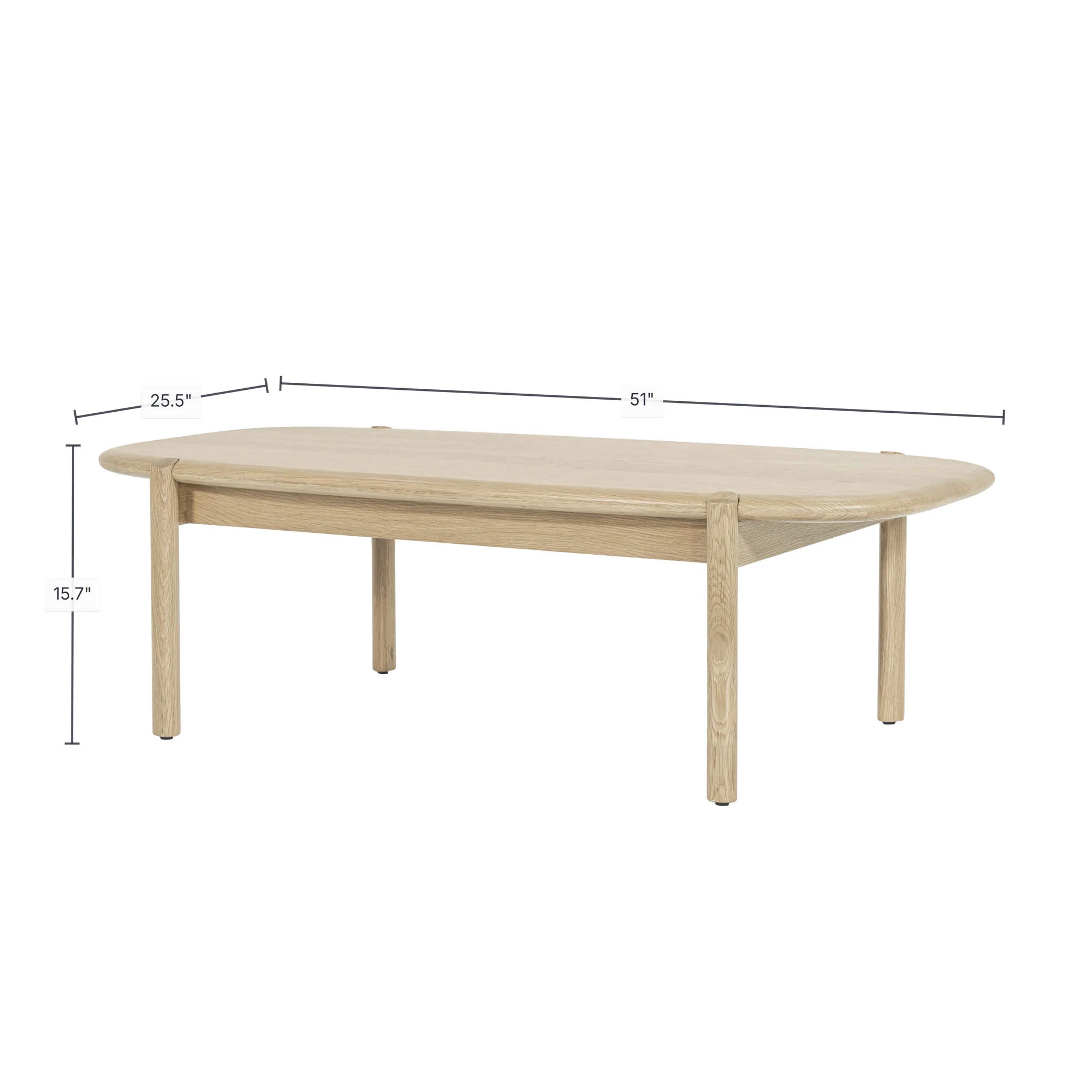 Runway Coffee Table - Light Oak - Image 3