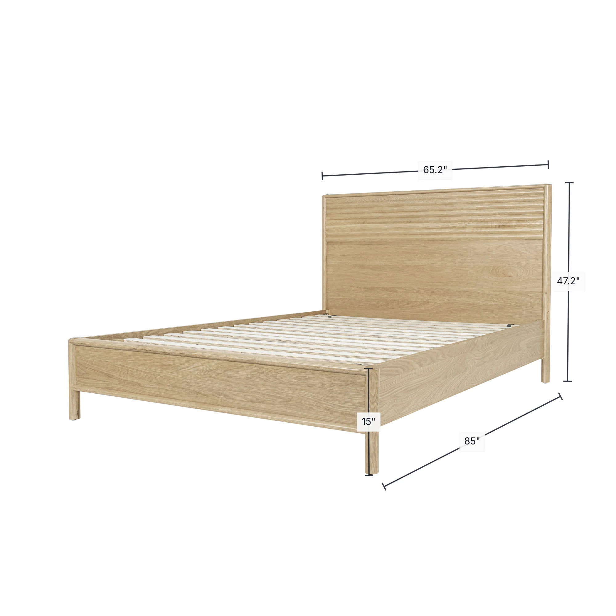Runway Queen Bed - Light Oak - Image 3