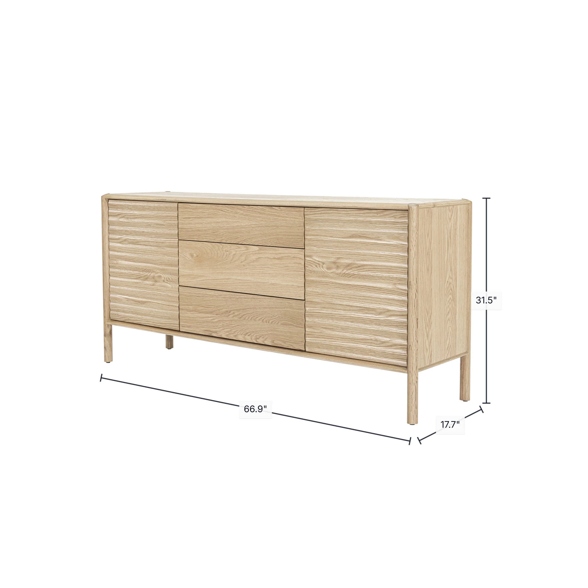 Runway Sideboard - Light Oak - Image 3