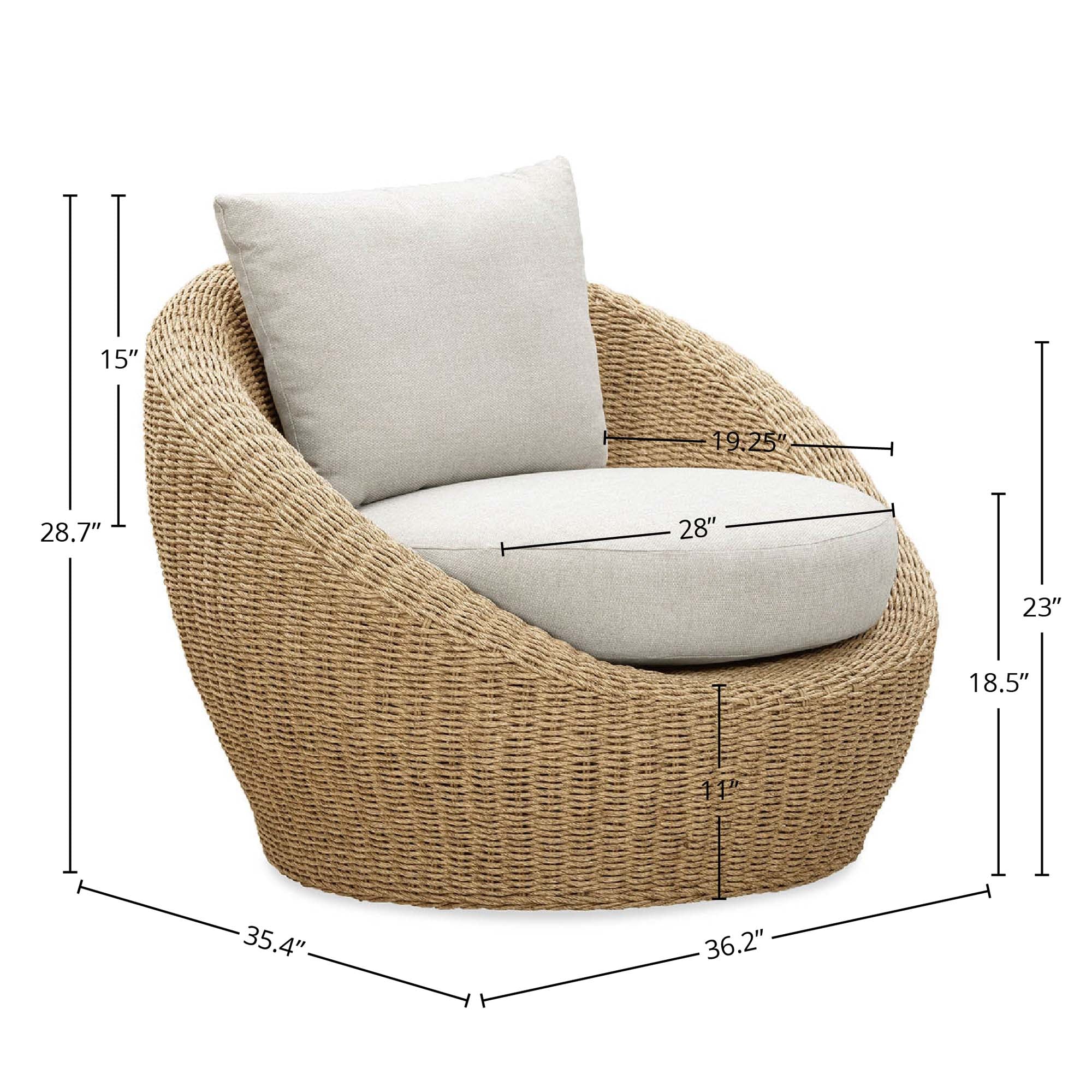 Siesta Outdoor - Round Club Chair - Image 3
