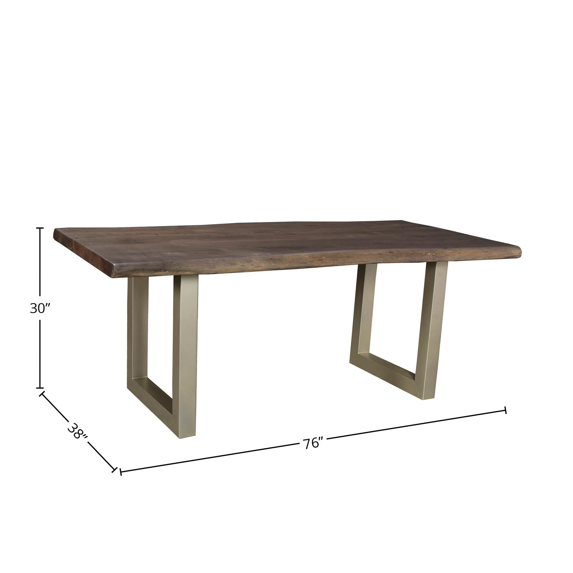 TAJ Dining Table - Vinegar Matte Top/ U Tube Metal Base - Image 3