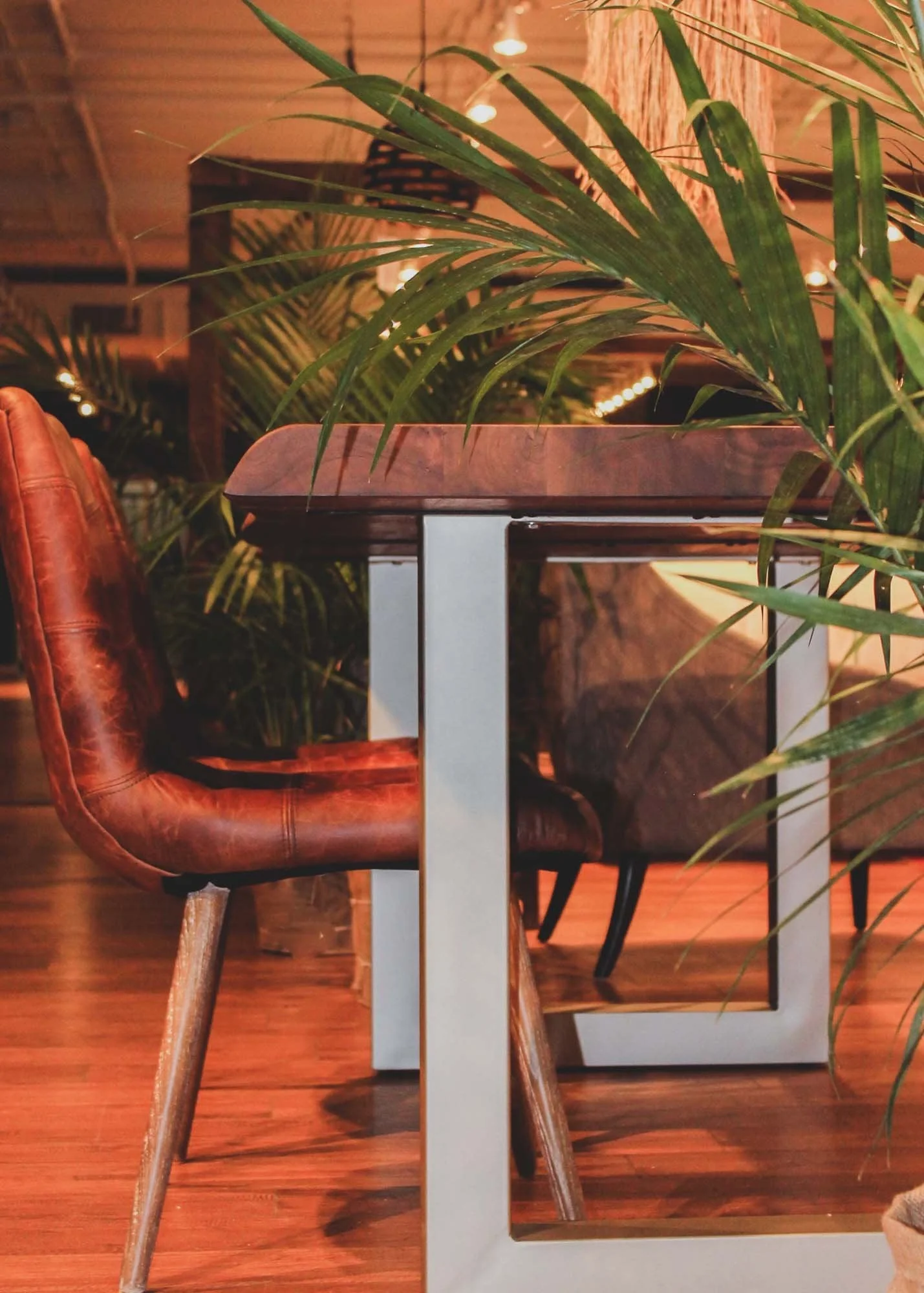 TAJ Dining Table - Vinegar Matte Top/ U Tube Metal Base - Image 8